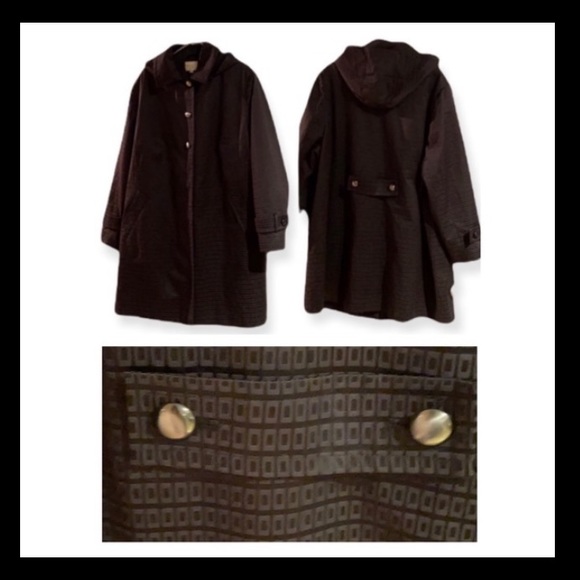 BLACK WOOL COAT w/ Removable Button in Wool Liner!!! Winter Coat! Four Season! - Picture 3 of 16